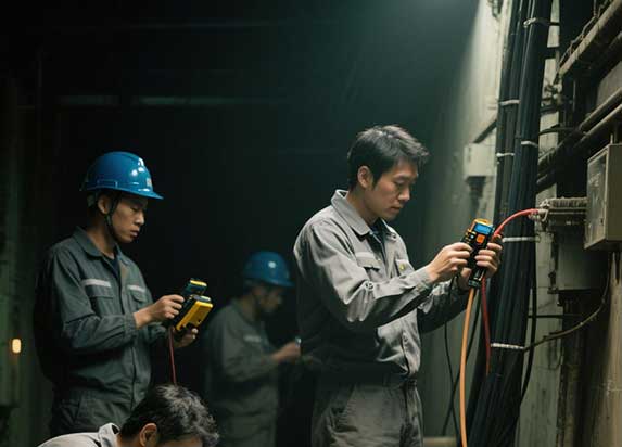 電纜故障檢測現(xiàn)場